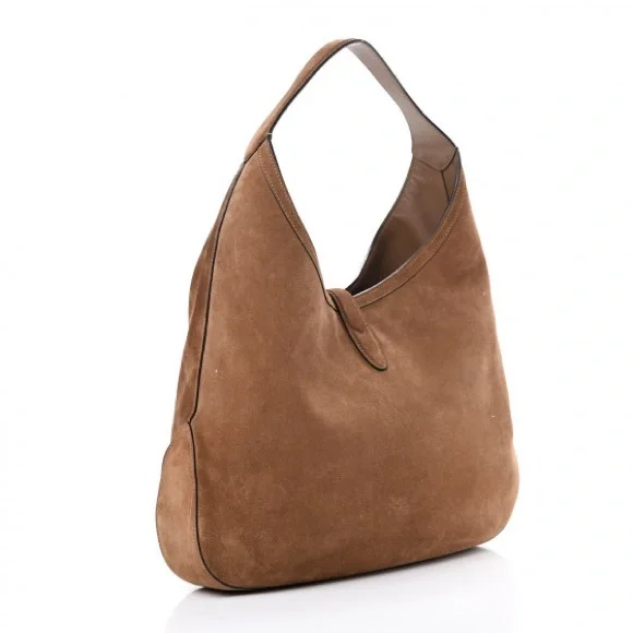 Gucci 
Suede Cudu Web Large Jackie Hobo Marron Glace - Picture 2 of 11